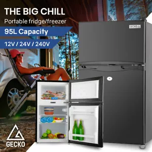 GECKO 95L Portable Upright Fridge Refrigerator 12V/24V/240V Caravan Motorhome - Picture 1 of 12