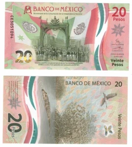 2022 Mexico 20 Pesos P132 UNC Polymer note     23 August     Augmented Reality - Picture 1 of 1