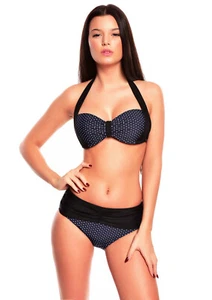 WS6.9-402-B5-1090) OCTOPUS PUSH UP DAMEN BIKINI SET SCHWARZ BLAU PUNKTE GR. 44 - Bild 1 von 2