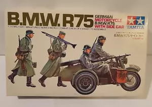 Motocicleta alemana Tamiya B.M.W. R75 con kit modelo coche lateral escala 1/35 - Imagen 1 de 9
