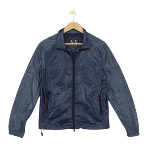 Chaqueta cortavientos Armani Exchange para hombre talla XS azul ligera cremallera completa - Imagen 1 de 15