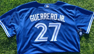 Nike Youth XL-18/20 Vladimir Guerrero Jr. Toronto Blue Jays Alternate Jersey #27 - Image 1 of 4