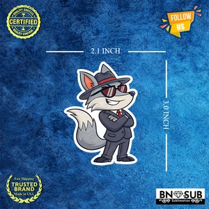 Pegatina de vinilo Wolf Boss gris - Imagen 1 de 6