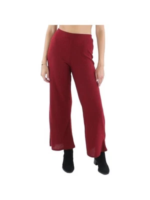 Pantalones de mujer CASI FAMOSOS rojos cintura elástica pierna recta L Foto 1 de 3