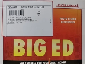 MW22 EDUARD BIG49463 BUFFALO VERSIÓN BRITÁNICA 1/48 BIG ED para TAM - Imagen 1 de 1