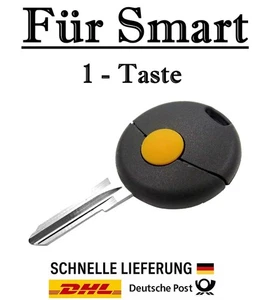 1x Ersatz Autoschlüssel Gehäuse für Smart 1-Taste PKW Fernbedienung KS20 - YM23 - Picture 1 of 6