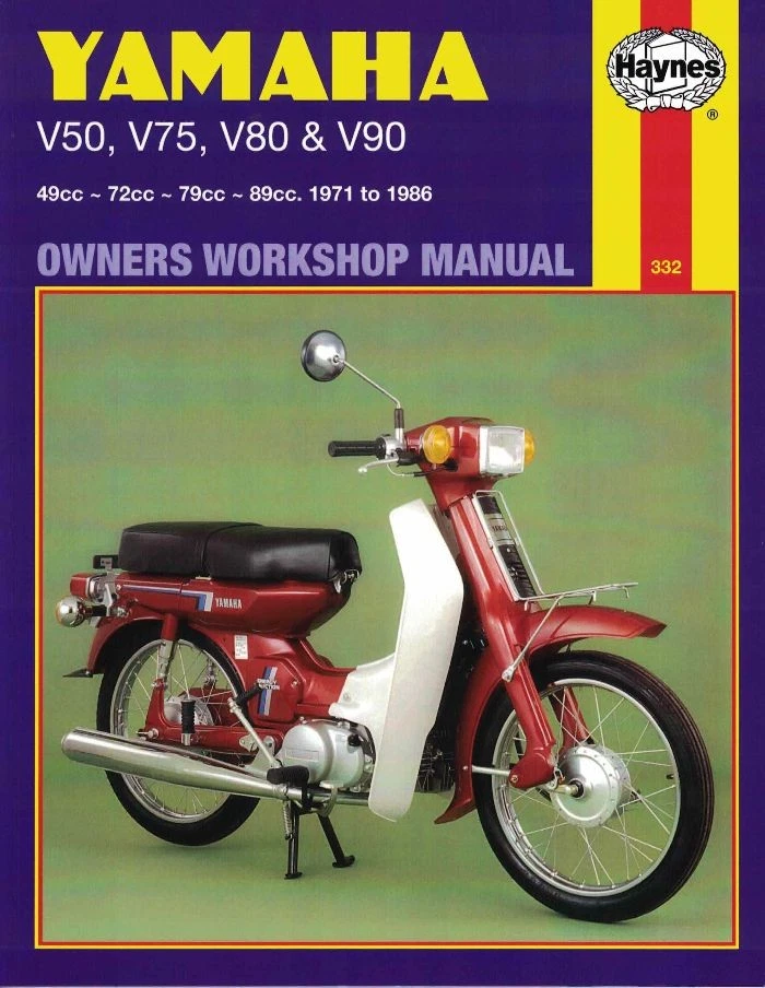 Haynes Workshop Manual 332 Classic Yamaha V50 - V75 - V80 - V90 - 1971 to 1986 - Image 1 of 1