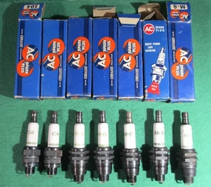 NOS Vintage AC M-8 & 104 10mm Spark Plugs & Boxes: 7 Pcs. total for one price - Picture 1 of 9