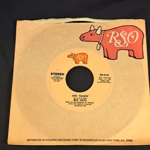 Bee Gees 45rpm Jive Talkin 7" Vinyl Record 1975 RSO SO-510 Wind Of Change - Picture 1 of 6