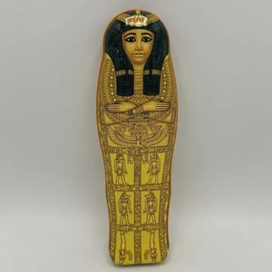 Estuche de lata de lápices egipcio vintage del Museo Británico Henutmehyt momia ataúd - Imagen 1 de 21