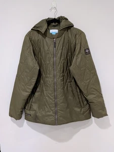 Columbia Sportswear Omni Shield Giacca Uomo Cappuccio Trapuntato Verde L Idrorepellente - Foto 1 di 18