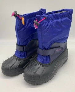 Columbia Big Kids' Snow Boot Blue - Size 6 - New - Picture 1 of 4