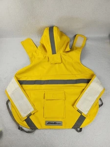 Eddie Bauer Hunderegenmantel gefüttert gelb Reflexstreifen Kapuzenjacke Gr. M - Bild 1 von 9
