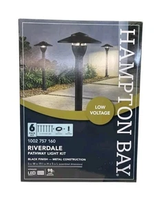 Hampton Bay 30-Watt 90 Lumens Integrated LED Black Landscape Path Light(6-Pack) - Picture 1 of 4