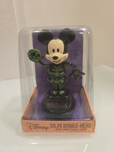 Ruz Halloween Solar Bobble Head: Disney  Mickey Mouse Skeleton, New - Picture 1 of 6