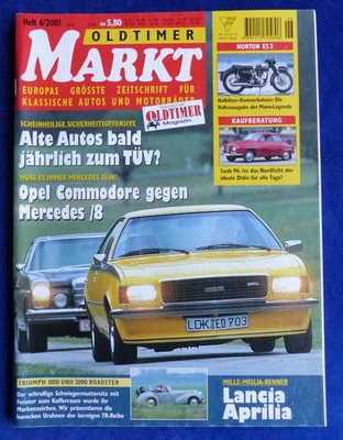 Oldtimer Markt Heft 6/2001 - Opel Commodore Mercedes Saab Triumph Lancia - Bild 1 von 4