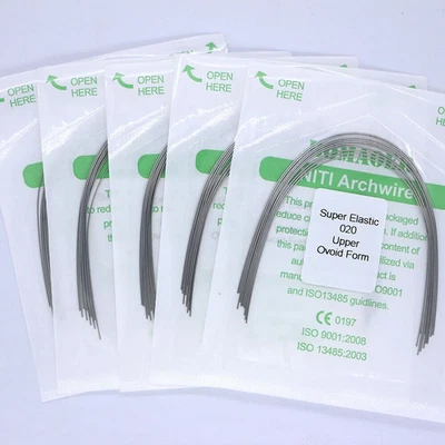 10Packs Orthodontic Niti Wire 020 Upper Round, Super Elastic Ovoid Form - Image 1 of 4