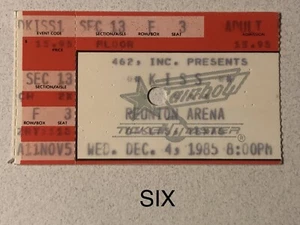 Boleto de concierto de beso talón dallas texas 4 de diciembre 1985 lick it up tour eric carr - Imagen 1 de 1