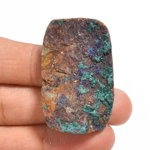 60.50 Cts Azurite Malachite Radiant Druzy Natural 40X25X6 mm - Picture 1 of 6