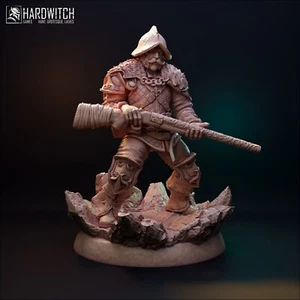 Widerwilliger Jäger Miniatur Kämpfer mit Gewehr Figur für TTRPG's wie D&D 5e - Bild 1 von 6