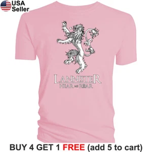 Game of Thrones Lannister T-Shirt House Hear Me Roar Lion Sigil Tyrion GoT Jaime - Picture 1 of 34
