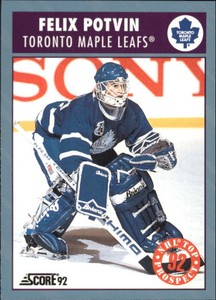 1992-93 Score Canadian Hockey Card #472 Felix Potvin TP