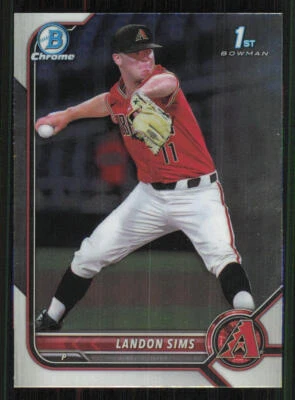 2022 Bowman Chrome Draft #BDC72 Landon Sims - Image 1 of 2