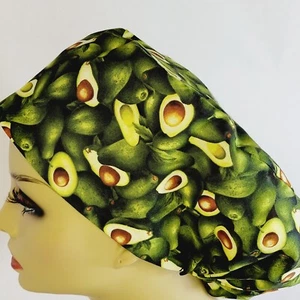 Avocado Women Scrub Hat Surgical Cap Scrub Hat Nurses Hat Medical USA Made - Picture 1 of 10