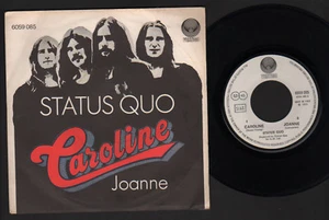 7" STATUS QUO CAROLINE / JOANNE VERTIGO ITALY 1973 HARD PROGRESSIVE BLUES ROCK - Picture 1 of 1