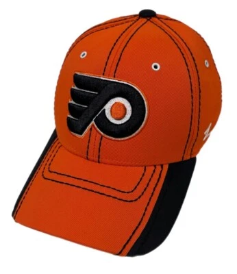 Gorra Zephyr NHL Philadelphia Flyers "Striker" Rendimiento Curvada Calce Elástico Nueva con Etiquetas Foto 1 de 4