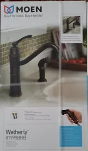 MOEN WETHELY HIGH ARC KITCHEN FAUCET WITH SIDE SPRAY - MEDITERRANEAN FINISH - Picture 1 of 4