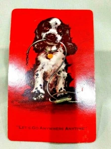 Albert Staehle Yellow Cab Trade Card Calendar 1950 Dog Butch Vintage Radio Dis - Picture 1 of 11