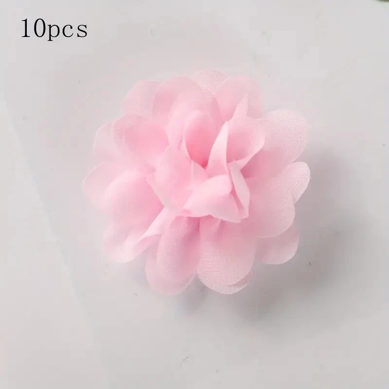 10 rosas flores de gasa rosa de 2 pulgadas de ancho Foto 1 de 1