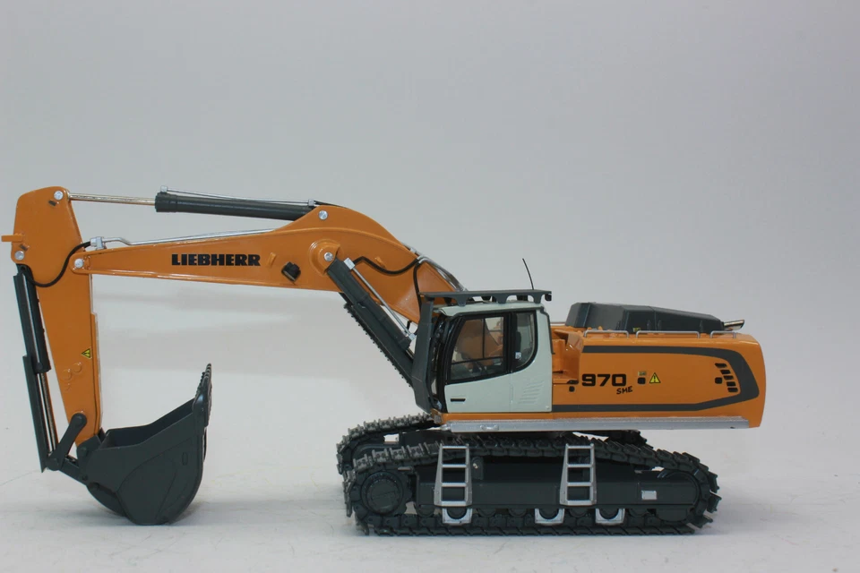 Wsi 64-2002 Facelift Liebherr R 970 Jaune Pelles sur Chenilles Sme 04-1047 1:50 - Photo 1/4