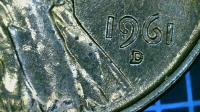 1961-D/D, Horizontal D Lincoln Penny, RPM, FS-501!! BU, Brilliant Uncirculated - Image 1 of 3