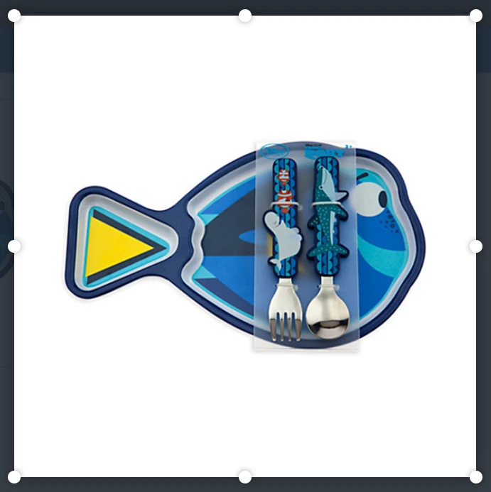 Juego de platos y cubiertos Finding Dory auténticos de Disney Store Foto 1 de 1