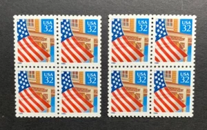 U.S. Stamps SC #2897. 32¢ Flag on Porch. 2 Blocks of 4 - Picture 1 of 2