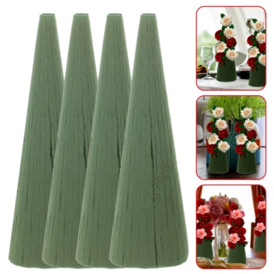 4 Pcs Florist Oasis Foam Shapes Cones Mud Christmas Tree