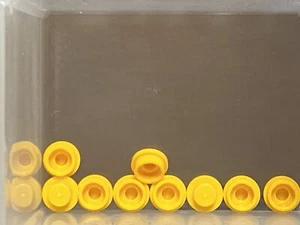 LEGO Parts - Bright Light Orange Plate Round 1 x 1 - No 4073 - QTY 10 - Picture 1 of 1