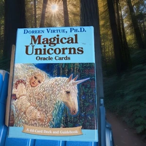 Doreen Virtue - Magische Einhörner Orakel Karten 44 Karten Deck & Ratgeber - Selten  - Bild 1 von 2