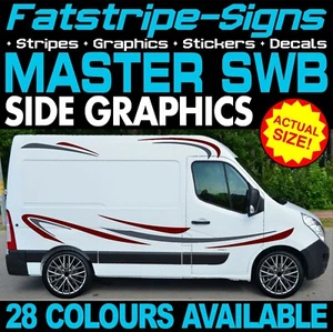 passend für RENAULT MASTER SWB L1 GRAFIK AUFKLEBER STREIFEN AUFKLEBER DAY VAN CAMPER - Bild 1 von 2