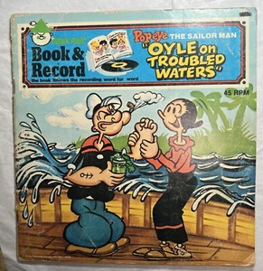 Collector Popeye The Sailor Man "Oyle on Troubled Waters" 24 pg Book & 45 Record - Picture 1 of 16