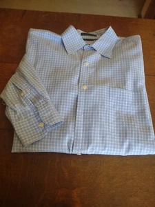 Austin Reed London Men's Button-Down Long Sleeve Blue / White Shirt --- L - Picture 1 of 4