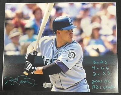 Bret Boone Mariners Signed Auto 11x14 Photo w/ Accolades Inscriptions BAS COA  - Image 1 of 4