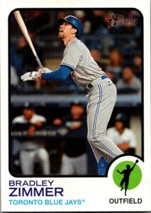2022 Topps Heritage Bradley Zimmer #644 Toronto Blue Jays - Picture 1 of 2