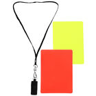  Football Soccer Referee Wallet Match Red and Yellow Card Whistle Set Uniform