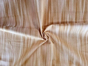 John Louden 100% Cotton Poplin Quilting, Craft Fabric Sand beige Multi Stripe - Picture 1 of 2