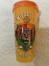 Tiger King Reusable Travel Tumbler With Plastic Ice Cubes. NWT 24oz