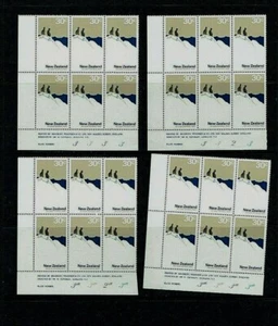 New Zealand: 1970 Pictorial definitive, 30c,  4 different plate blocks. MNH - Picture 1 of 1
