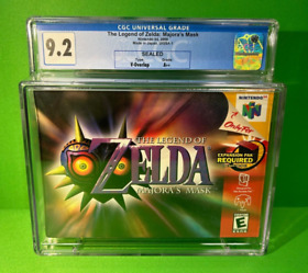 Sealed The Legend of Zelda Majoras Mask 1st Print N64 CGC Graded 9.2 A++